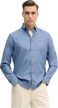 Hackett Button-down Shirt - Heren - Casual Overhemden - Blauw - M - Katoen - Overhemden