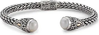 Samuel B. Sterling Silver Bangle in White at Nordstrom Rack