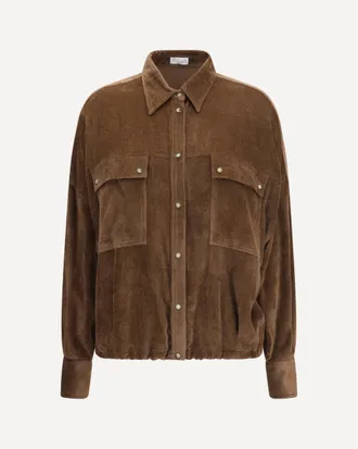 Brunello Cucinelli Camicia in velluto a coste Woman M