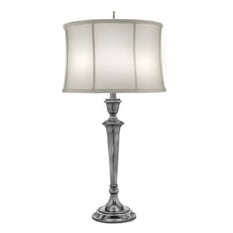 Netlighting Syracuse 1 Light Table Lamp Antique Nickel E27 in Grey