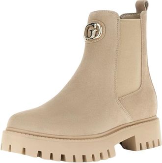 Guess Schoenen, Dames, Beige, 38 EU, Leer, Fida 2 Chelsea Boot