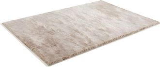 Vente-Unique Tappeto shaggy ultra morbido 140 x 200 cm Tortora con riflessi beige - DOLCE