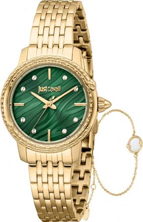 Just Cavalli Womens JC1L336M0065 Ladies Euforia Snake Watch and Bracelet Gift Set - Gold - One Size