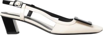 Roger Vivier Slingback Pumps - Dames - Pumps - Wit - 37 EU - Leer - Schoenen