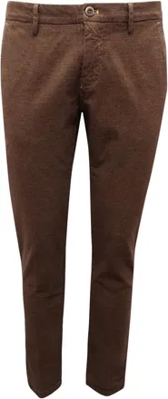 Mason's Broeken, Heren, Bruin, M, Katoen, Milanostyle Pied de Poule Broek