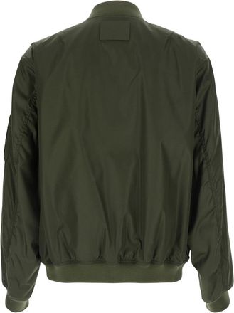 Balenciaga Mens Bomber Jacket Green Tech Fabric Coat