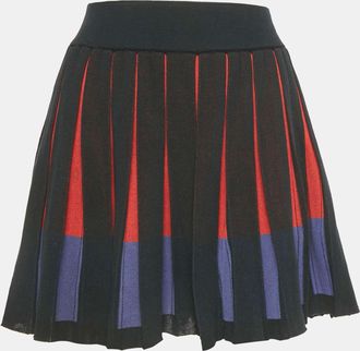 M Missoni Multicolor Knit Pleated Mini Skirt