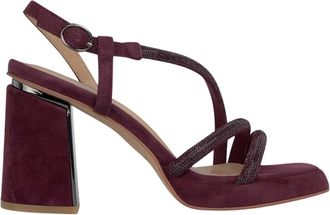 Alma En Pena Sandalen met bandjes en strass - Dames - Sandalen met hakken - Rood - 40 EU - Schoenen