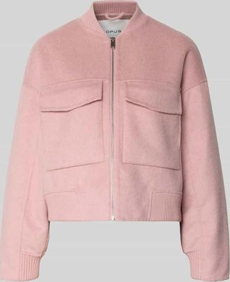 OPUS Jacke mit gerippten Abschl&uuml;ssen Modell Hiso in Rosa, Gr&ouml;&szlig;e 36