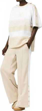Goldbergh Grimaud Wide Leg Track Pants In Champagne