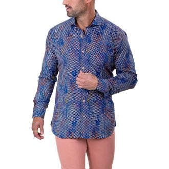 Maceoo Einstein Marthyr0235 Blue Button-Up Shirt at Nordstrom, Size 4
