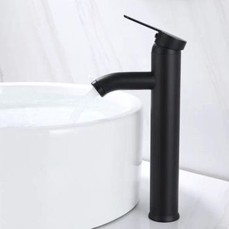 OEM Grifo De Acero Inoxidable Negro, Grifo Para Lavabo De Agua Fr&iacute;a Y Caliente, Grifo Para Ba&ntilde;o, Grifos Para Agua Fr&iacute;a Y Caliente