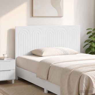 vidaXL Vidaxl Testiera Da Muro Alkmaar Bianco Lucido Legno Ingegnerizzato