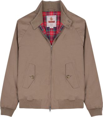 Baracuta Classic Zip-Front Jacket with Tartan Lining