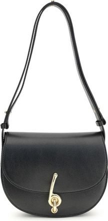 Burberry Zwarte Kalfsleer Bos Taurus Schoudertas