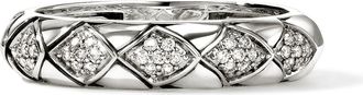 John Hardy Naga Sterling Silver & Diamond Band Ring at Nordstrom, Size 7