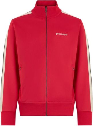 Palm Angels Classic Logo Track Jacket - Heren - Vesten met rits - Rood - L - Polyester - Hoodies & sweatvesten