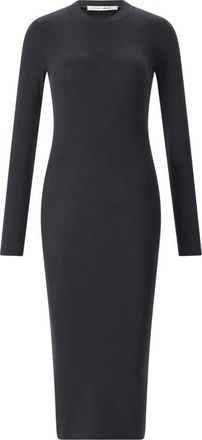 Fear of God Rib Lange Mouw Jurk - Dames - Casual kleedjes - Zwart - XS - Polyester - Kleedjes