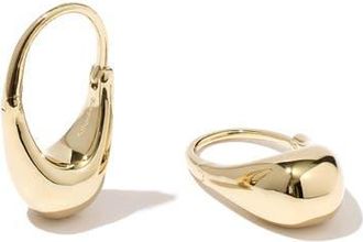 Otiumberg 14kt Gold Vermeil Roscida Drop Hoop Earrings in Yellow Toned Gold at Nordstrom