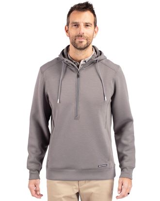 Cutter & Buck Roam Epic Versatility Half Zip Recycled Mens Hooded Pullover