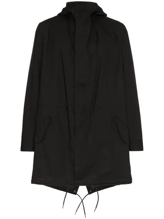 Yohji Yamamoto Parka con cappuccio - Nero