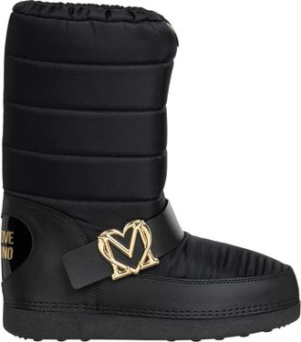 Love Moschino Snowboots met Hartlogo - Dames - Winterlaarzen - Zwart - 39 EU - Polyester - Schoenen