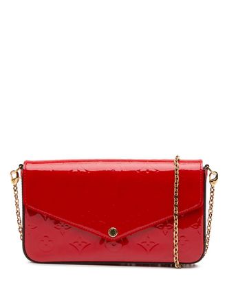 Louis Vuitton 2016 Monogram Vernis Pochette Felicie crossbody bag - women - Leather - One Size - Red