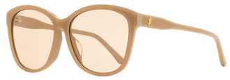 Jimmy Choo London Butterfly Glitter-Embedded Acetate Sunglasses - Beige