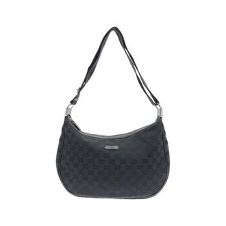 Gucci Black Gg Canvas Shoulder Bag (Pre-Owned)