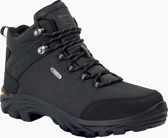 Regatta Mens Regatta Great Outdoors Mens Burrell Leather Hiking Boots - Black - Size: 9.5