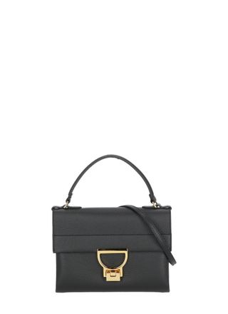 Coccinelle Textured Leather Shoulder Bag with Removable Strap