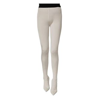 Dolce & Gabbana High Heel Pumps with Jersey Tights - female - Dolce & Gabbana - Tights - White - ONE SIZE - Underwear