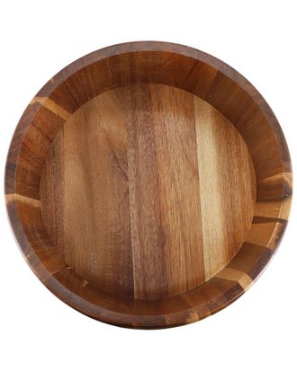 MegaChef 9.75In Acacia Wood Salad Bowl
