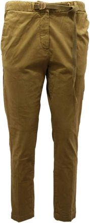 White Sand Groene Angelina Broek van Katoenmix - Dames - Slim Fit Broeken - Groen - 2XS - Katoen - Broeken