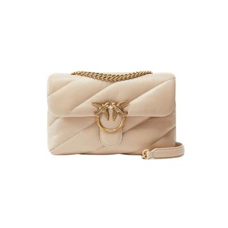 Pinko Cross Body Bags, female, Beige, Size: ONE SIZE Love Bag Puff