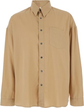 Sunflower Beige Relaxed Solid Shirts