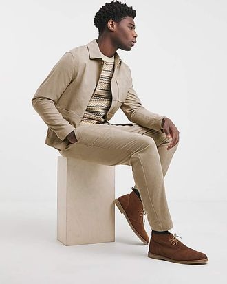 Jacamo Tailored Cord Zip Harrington Jacket