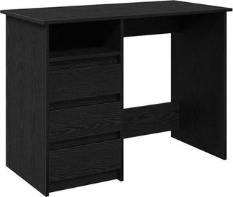 vidaXL Scrivania Nera 102x50x75 cm in Legno Multistrato vidaXL
