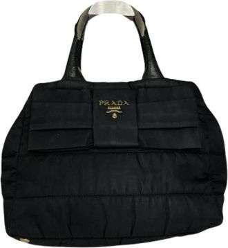 Prada Pre-owned Polyester Handtas - Dames - Vintage Handtas - Zwart - ONE Size - Polyester - Vintage