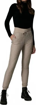 Alp N Rock Finley Quilted Jogger In Stone