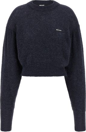 Rotate Womens Knit Puff Sweater