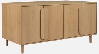 Sweeek Aparador Vintage Con Efecto Madera Y 4 Puertas, 150cm