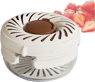 OEM Cesta Escurridora De Cocina - Colador Para Verduras - Preparaci&oacute;n De Alimentos - Mango Plegable - 17 X 17 X 11,5 Cm - Marr&oacute;n