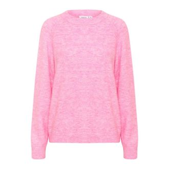 Saint Tropez Zachte Gebreide Trui Chateau Rose - Dames - Ronde hals truien - Roze - L - Wol - Truien & Vesten