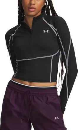 Under Armour ColdGear Elite Half Zip Performance Pullover in 008 Ultimate Black at Nordstrom, Size Xx-Large