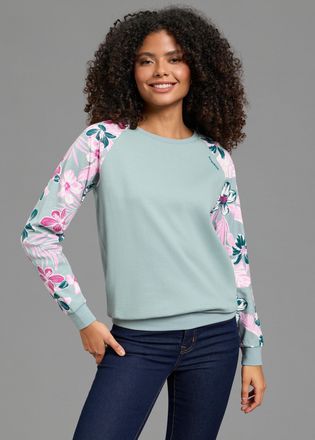 Kangaroos Sweatshirt KANGAROOS, Damen, Gr. 32/34, petrol, Interlock, Obermaterial: 100% Baumwolle. B&uuml;ndchen: 95% Baumwolle, 5% Elasthan, bequem h&uuml;ftlang, Rundha