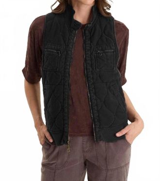 Xcvi Aeric Quilted Vest In Black