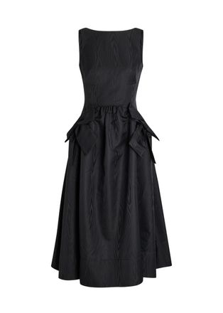 Rebecca Vallance Narcissa Jacquard Taffeta Midi Dress - Black - 8 (UK8 / S)