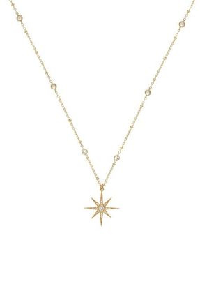 Ettika Crystal Star Necklace in Gold at Nordstrom