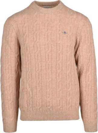 GANT Truien & Vesten, Heren, Bruin, 4Xl, Wol, Pullover met ronde hals